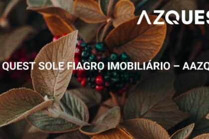 Capa do Relatório Gerencial de 08/2026 do AAZQ11 (AZ QUEST SOLE FUNDO DE INVESTIMENTO NAS CADEIAS PRODUTIVAS DO AGRONEGÓCIO - FIAGRO - IMOBILIÁRIO)