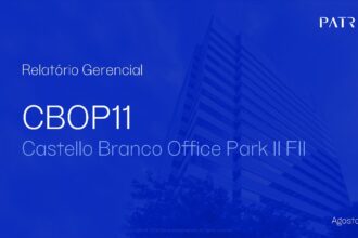 Capa do Relatório Gerencial de 08/2026 do CBOP11 (CASTELLO BRANCO OFFICE PARK - FUNDO DE INVESTIMENTO IMOBILIÁRIO - RESPONSABILIDADE LIMITADA)