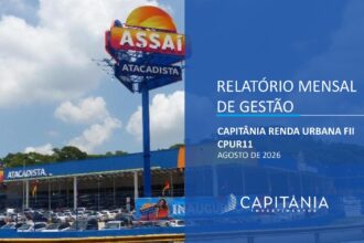 Capa do Relatório Gerencial de 08/2026 do CPUR11 (CAPITÂNIA HBC RENDA URBANA FUNDO DE INVESTIMENTO IMOBILIÁRIO RESPONSABILIDADE LIMITADA)