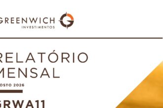 Capa do Relatório Gerencial de 08/2026 do GRWA11 (GREENWICH AGRO FI NAS CADEIAS PRODUTIVAS DO AGRONEGÓCIO DE RESPONSABILIDADE LIMITADA)
