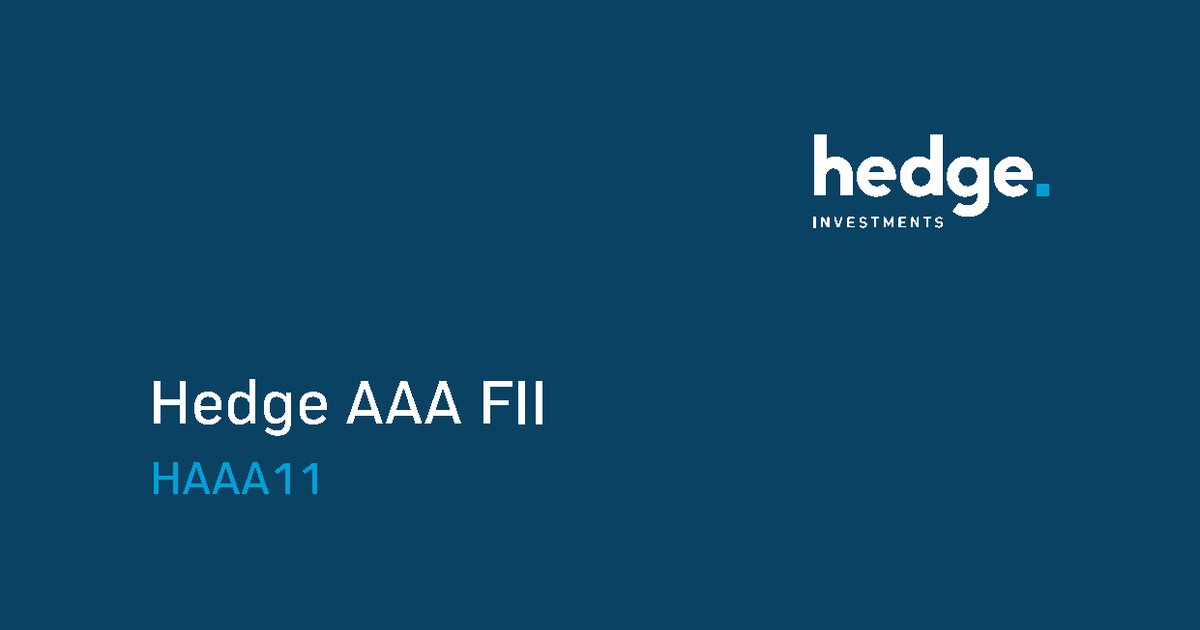 Capa do Relatório Gerencial de 08/2026 do HAAA11 (HEDGE AAA FUNDO DE INVESTIMENTO IMOBILIÁRIO DE RESPONSABILIDADE LIMITADA)