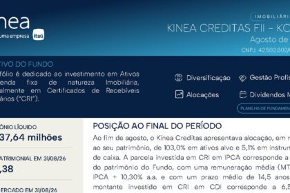 Capa do Relatório Gerencial de 08/2026 do KCRE11 (KINEA CREDITAS FUNDO DE INVESTIMENTO IMOBILIÁRIO RESPONSABILIDADE LIMITADA)