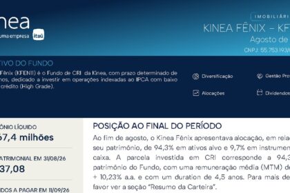Capa do Relatório Gerencial de 08/2026 do KFEN11 (KINEA FÊNIX FUNDO DE INVESTIMENTO IMOBILIÁRIO - RESPONSABILIDADE LIMITADA)