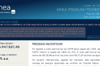 Capa do Relatório Gerencial de 08/2026 do KNPR11 (KINEA PREMIUM PROPERTIES FUNDO DE INVESTIMENTO IMOBILIÁRIO - RESPONSABILIDADE LIMITADA)