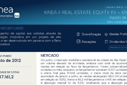 Capa do Relatório Gerencial de 08/2026 do KNRE11 (KINEA II REAL ESTATE EQUITY FUNDO DE INVESTIMENTO IMOBILIÁRIO RESPONSABILIDADE LIMITADA)
