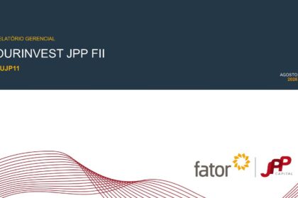 Capa do Relatório Gerencial de 08/2026 do OUJP11 (OURINVEST JPP FUNDO DE INVESTIMENTO IMOBILIÁRIO DE RESPONSABILIDADE LIMITADA)
