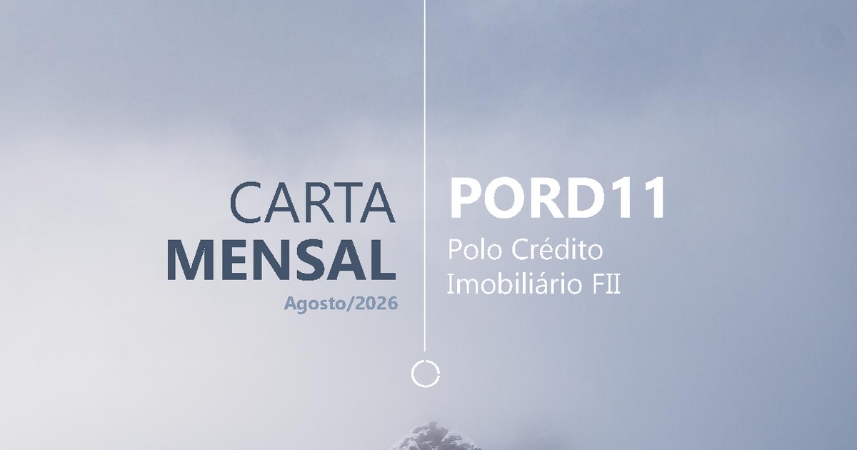 Capa do Relatório Gerencial de 08/2026 do PORD11 (POLO CRÉDITO IMOBILIÁRIO - FUNDO DE INVESTIMENTO IMOBILIÁRIO - RESPONSABILIDADE LIMITADA)