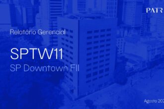 Capa do Relatório Gerencial de 08/2026 do SPTW11 (SP DOWNTOWN FUNDO DE INVESTIMENTO IMOBILIÁRIO - FII)