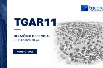 Capa do Relatório Gerencial de 08/2026 do TGAR11 (FUNDO DE INVESTIMENTO IMOBILIÁRIO TG ATIVO REAL)