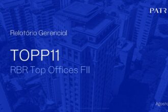 Capa do Relatório Gerencial de 08/2026 do TOPP11 (PATRIA TOP OFFICES FUNDO DE INVESTIMENTO IMOBILIÁRIO RESPONSABILIDADE LIMITADA)