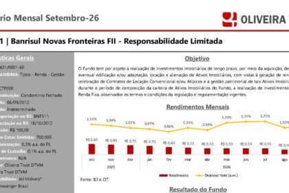 Capa do Relatório Gerencial de 09/2026 do BNFS11 (BANRISUL NOVAS FRONTEIRAS FUNDO DE INVESTIMENTO IMOBILIARIO - RESPONSABILIDADE LIMITADA)