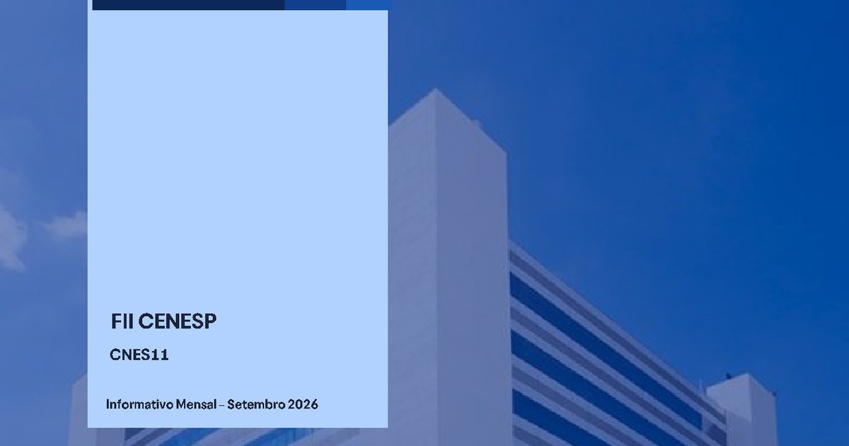 Capa do Relatório Gerencial de 09/2026 do CNES11 (CENESP FUNDO DE INVESTIMENTO IMOBILIÁRIO RESPONSABILIDADE LIMITADA)