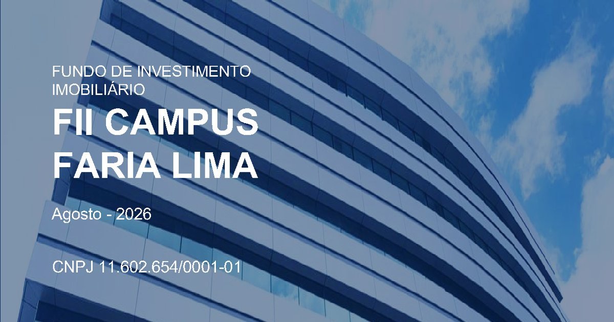 Capa do Relatório Gerencial de 09/2026 do FCFL11 (FUNDO DE INVESTIMENTO IMOBILIÁRIO - FII CAMPUS FARIA LIMA RESPONSABILIDADE LIMITADA)