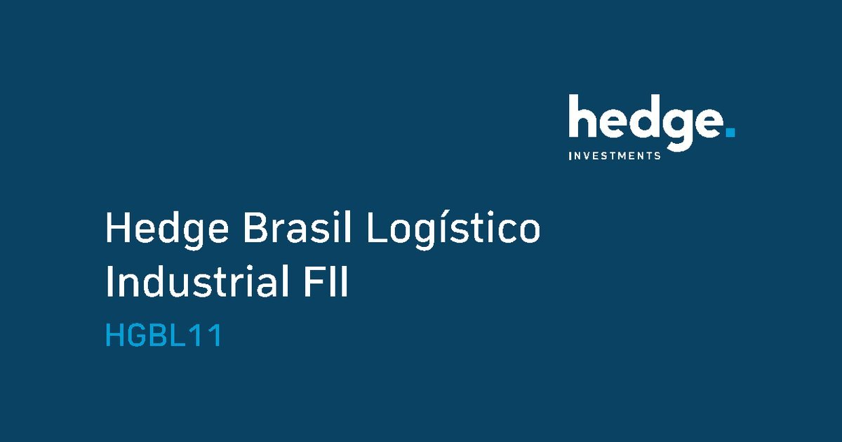 Capa do Relatório Gerencial de 09/2026 do HGBL11 (HEDGE BRASIL LOGÍSTICO INDUSTRIAL FUNDO DE INVESTIMENTO IMOBILIÁRIO DE RESPONSABILIDADE LIMITADA)