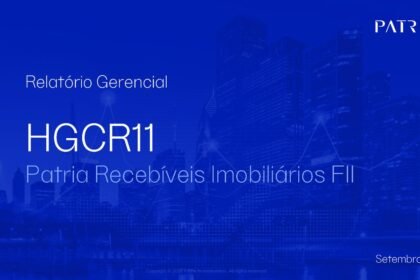 Capa do Relatório Gerencial de 09/2026 do HGCR11 (PÁTRIA RECEBÍVEIS IMOBILIÁRIOS - FUNDO DE INVESTIMENTO IMOBILIÁRIO - RESPONSABILIDADE LIMITADA)