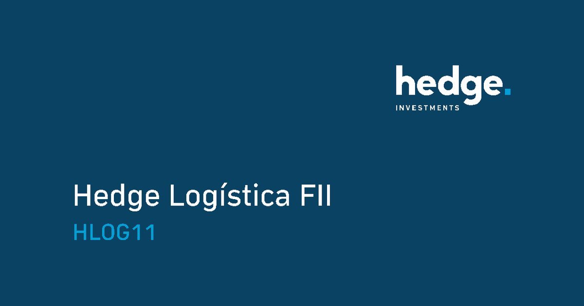 Capa do Relatório Gerencial de 09/2026 do HLOG11 (HEDGE LOGÍSTICA FUNDO DE INVESTIMENTO IMOBILIÁRIO DE RESPONSABILIDADE LIMITADA)