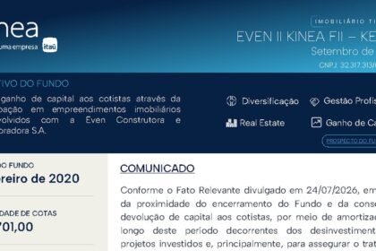 Capa do Relatório Gerencial de 09/2026 do KEVE11 (EVEN II KINEA FUNDO DE INVESTIMENTO IMOBILIÁRIO RESPONSABILIDADE LIMITADA)