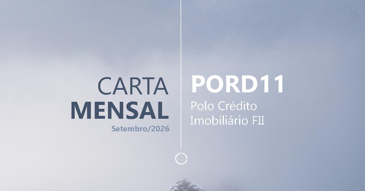 Capa do Relatório Gerencial de 09/2026 do PORD11 (POLO CRÉDITO IMOBILIÁRIO - FUNDO DE INVESTIMENTO IMOBILIÁRIO - RESPONSABILIDADE LIMITADA)