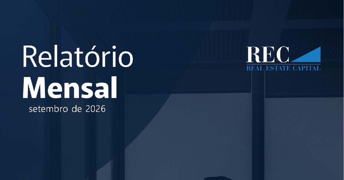 Capa do Relatório Gerencial de 09/2026 do RECT11 (FUNDO DE INVESTIMENTO IMOBILIÁRIO - FII REC RENDA IMOBILIÁRIA - RESPONSABILIDADE LIMITADA)
