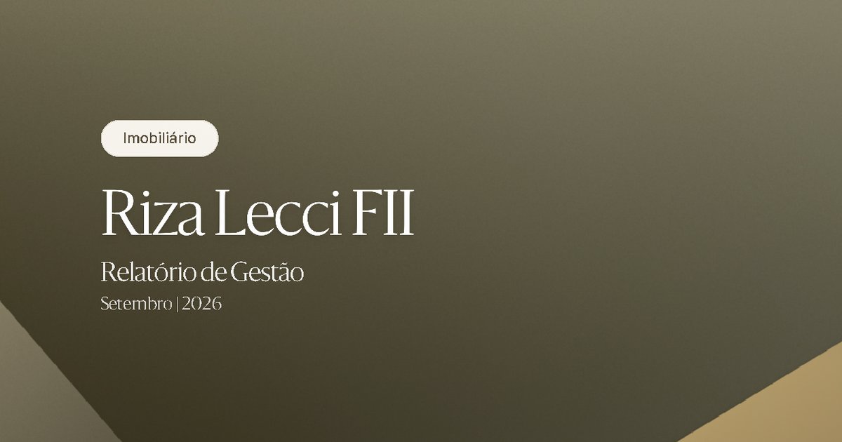 Capa do Relatório Gerencial de 09/2026 do RZLC11 (RIZA LECCI FUNDO DE INVESTIMENTO IMOBILIÁRIO RESPONSABILIDADE LIMITADA)