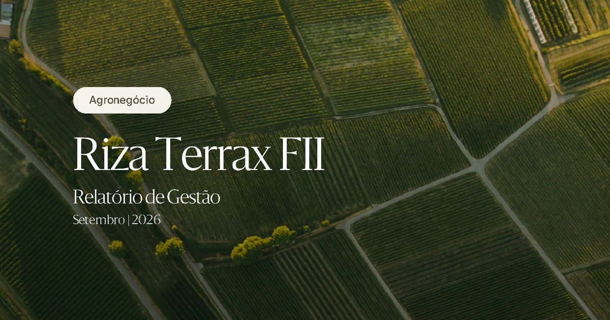 Capa do Relatório Gerencial de 09/2026 do RZTR11 (FUNDO DE INVESTIMENTO IMOBILIÁRIO RIZA TERRAX)